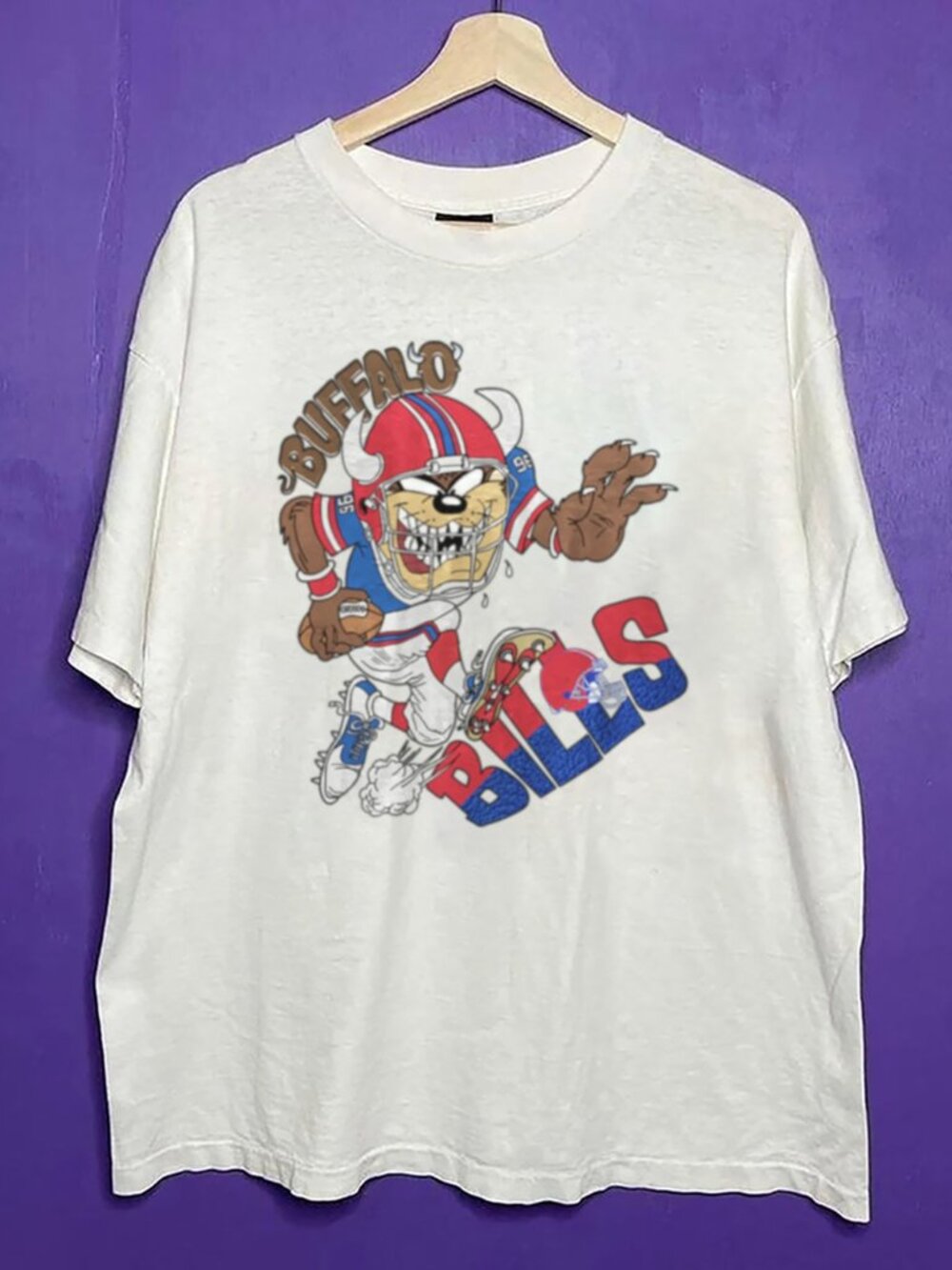 Vintage Buffalo Bills Football Shirt, Buffalo Bills Taz Looney Tunes Shirt Tee